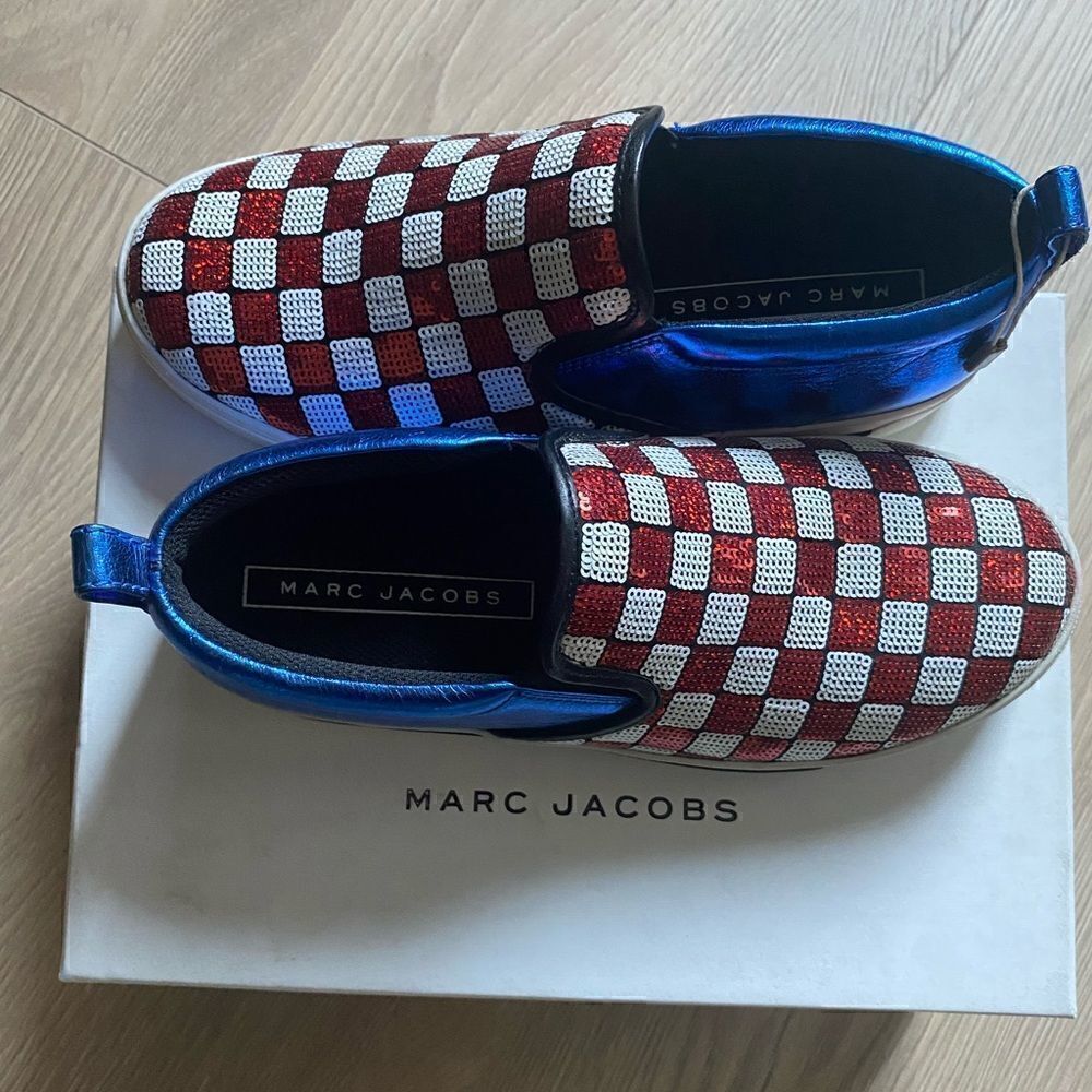 Marc Jacobs checkerboard slipons 